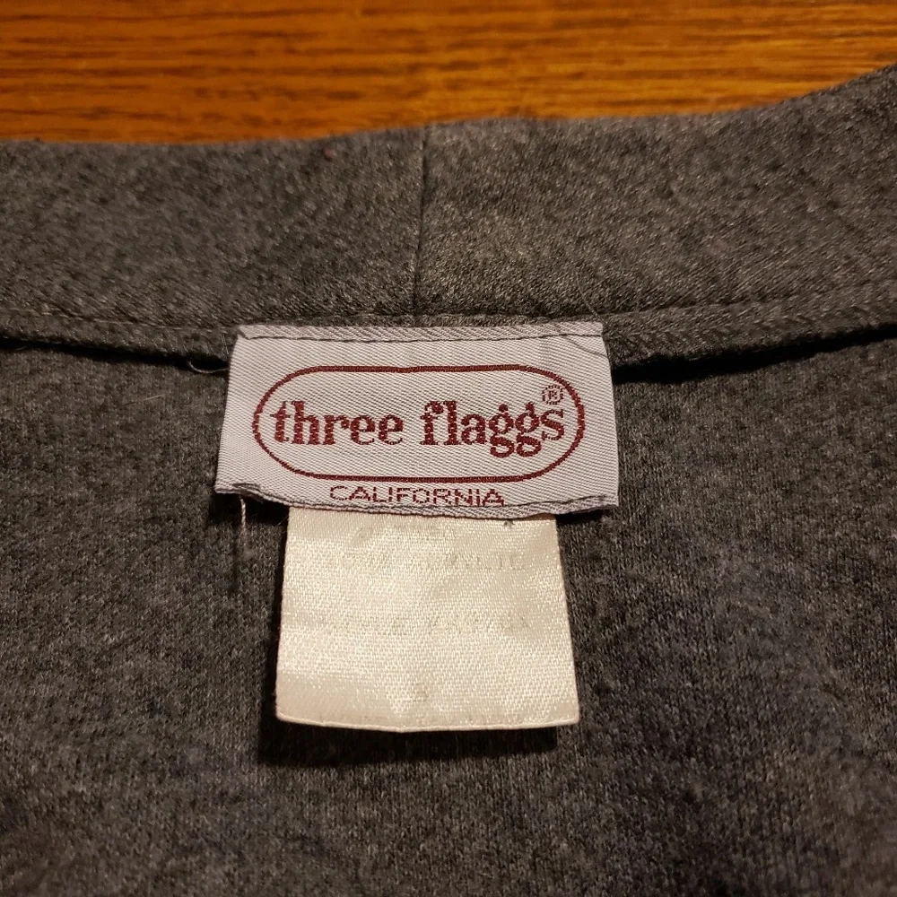 Vintage Three Flagg's California‎ Cardigan Gary w/silver buttons Size Small